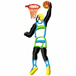 Basketball Embroidery Design 7